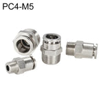 Conector Rápido Pneumático Reto com Rosca Macho em Cobre Níquelado LAIZE, PC4-01, PC4-02, PC4-M5, PC6-01, PC6-02, PC6-03, PC6-04, PC6-M5, PC8-01, PC8-02, PC8-03, PC8-04, PC10-01, PC10-02, PC10-03, PC10-04, PC12-01, PC12-02, PC12-03, PC12-04, PC14-02