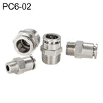 Conector Rápido Pneumático Reto com Rosca Macho em Cobre Níquelado LAIZE, PC4-01, PC4-02, PC4-M5, PC6-01, PC6-02, PC6-03, PC6-04, PC6-M5, PC8-01, PC8-02, PC8-03, PC8-04, PC10-01, PC10-02, PC10-03, PC10-04, PC12-01, PC12-02, PC12-03, PC12-04, PC14-02