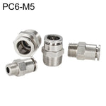 Conector Rápido Pneumático Reto com Rosca Macho em Cobre Níquelado LAIZE, PC4-01, PC4-02, PC4-M5, PC6-01, PC6-02, PC6-03, PC6-04, PC6-M5, PC8-01, PC8-02, PC8-03, PC8-04, PC10-01, PC10-02, PC10-03, PC10-04, PC12-01, PC12-02, PC12-03, PC12-04, PC14-02