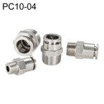 Conector Rápido Pneumático Reto com Rosca Macho em Cobre Níquelado LAIZE, PC4-01, PC4-02, PC4-M5, PC6-01, PC6-02, PC6-03, PC6-04, PC6-M5, PC8-01, PC8-02, PC8-03, PC8-04, PC10-01, PC10-02, PC10-03, PC10-04, PC12-01, PC12-02, PC12-03, PC12-04, PC14-02