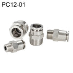 Conector Rápido Pneumático Reto com Rosca Macho em Cobre Níquelado LAIZE, PC4-01, PC4-02, PC4-M5, PC6-01, PC6-02, PC6-03, PC6-04, PC6-M5, PC8-01, PC8-02, PC8-03, PC8-04, PC10-01, PC10-02, PC10-03, PC10-04, PC12-01, PC12-02, PC12-03, PC12-04, PC14-02