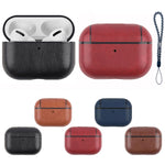 Wireless Earphone Leather Shockproof Protective Case with Lanyard, For AirPods Pro 2