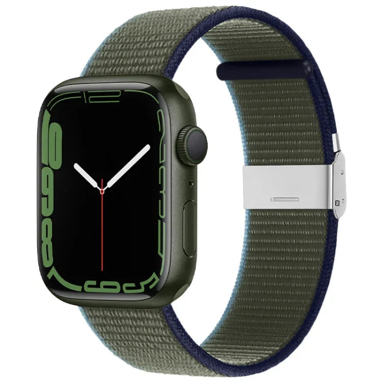 Correia de Nylon com Fivela Metálica, Para Apple Watch Series 8&7 41mm / SE 2&6&SE&5&4 40mm / 3&2&1 38mm, Para Apple Watch Ultra 49mm / Series 8&7 45mm / SE 2&6&SE&5&4 44mm / 3&2&1 42mm