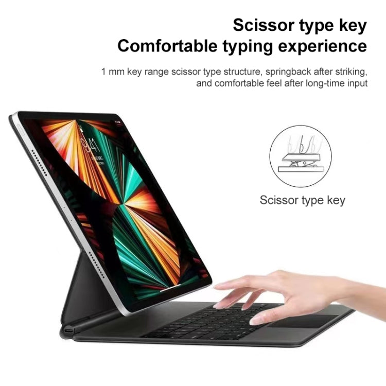 Capa de Couro com Teclado Bluetooth e Touch Pad, Para iPad Air 5 / 4 10.9 polegadas, Para iPad Pro 11 polegadas 2021/2020/2018, Para iPad Pro 12.9 polegadas 2021/2020/2018