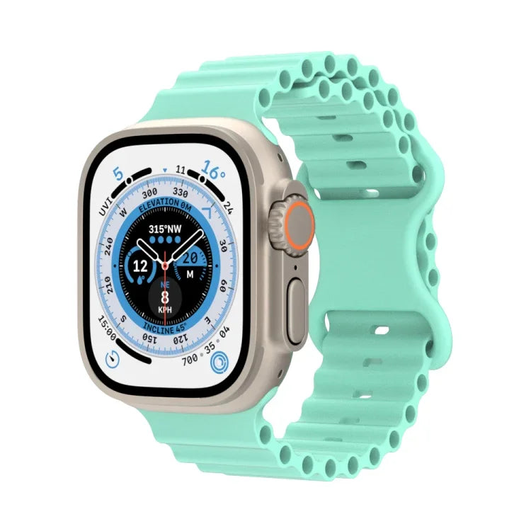 Pulseira de Relógio em Silicone Estilo Oceano, Para Apple Watch Ultra 49mm / Series 8&7 45mm / SE 2&6&SE&5&4 44mm / 3&2&1 42mm, Para Apple Watch Series 8&7 41mm / SE 2&6&SE&5&4 40mm / 3&2&1 38mm