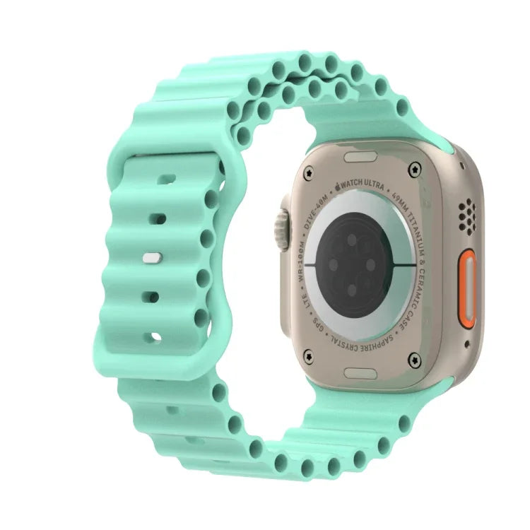 Pulseira de Relógio em Silicone Estilo Oceano, Para Apple Watch Ultra 49mm / Series 8&7 45mm / SE 2&6&SE&5&4 44mm / 3&2&1 42mm, Para Apple Watch Series 8&7 41mm / SE 2&6&SE&5&4 40mm / 3&2&1 38mm