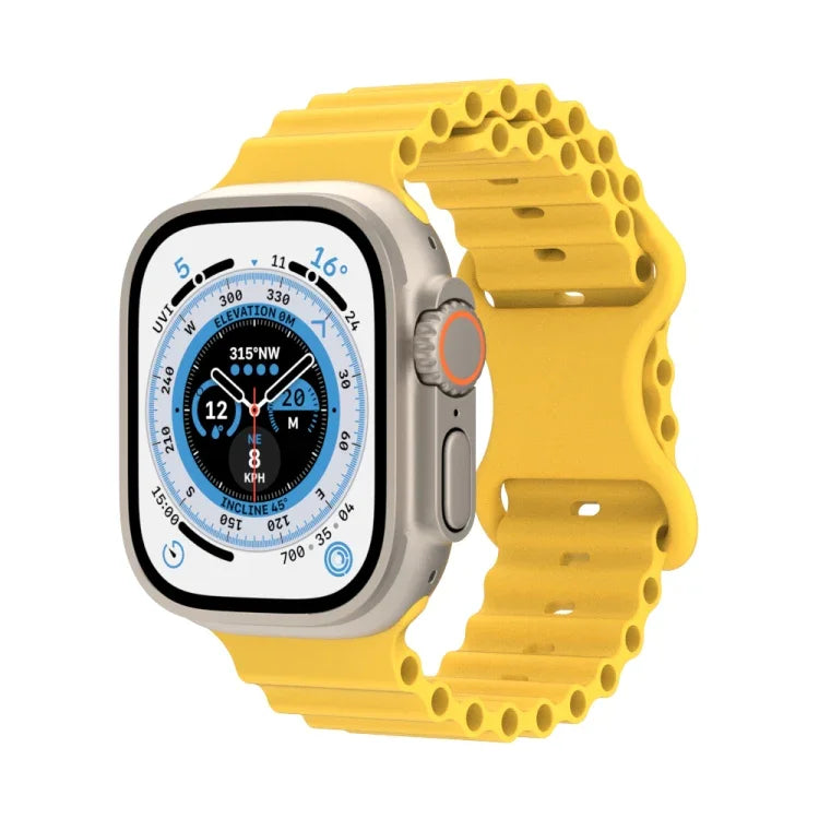Pulseira de Relógio em Silicone Estilo Oceano, Para Apple Watch Ultra 49mm / Series 8&7 45mm / SE 2&6&SE&5&4 44mm / 3&2&1 42mm, Para Apple Watch Series 8&7 41mm / SE 2&6&SE&5&4 40mm / 3&2&1 38mm