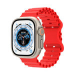 Pulseira de Relógio em Silicone Estilo Oceano, Para Apple Watch Ultra 49mm / Series 8&7 45mm / SE 2&6&SE&5&4 44mm / 3&2&1 42mm, Para Apple Watch Series 8&7 41mm / SE 2&6&SE&5&4 40mm / 3&2&1 38mm