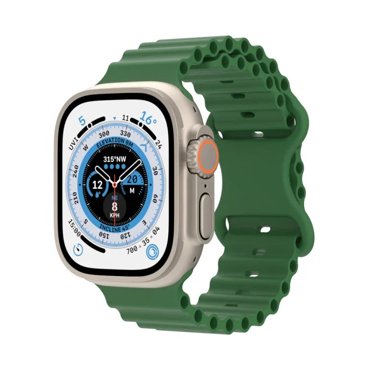 Pulseira de Relógio em Silicone Estilo Oceano, Para Apple Watch Ultra 49mm / Series 8&7 45mm / SE 2&6&SE&5&4 44mm / 3&2&1 42mm, Para Apple Watch Series 8&7 41mm / SE 2&6&SE&5&4 40mm / 3&2&1 38mm