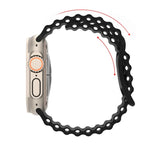 Pulseira de Relógio em Silicone Estilo Oceano, Para Apple Watch Ultra 49mm / Series 8&7 45mm / SE 2&6&SE&5&4 44mm / 3&2&1 42mm, Para Apple Watch Series 8&7 41mm / SE 2&6&SE&5&4 40mm / 3&2&1 38mm