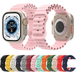 Pulseira de Relógio em Silicone Estilo Oceano, Para Apple Watch Ultra 49mm / Series 8&7 45mm / SE 2&6&SE&5&4 44mm / 3&2&1 42mm, Para Apple Watch Series 8&7 41mm / SE 2&6&SE&5&4 40mm / 3&2&1 38mm