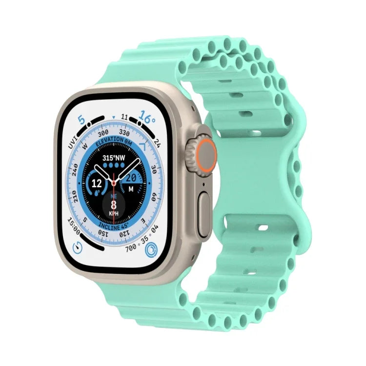 Pulseira de Relógio em Silicone Estilo Oceano, Para Apple Watch Ultra 49mm / Series 8&7 45mm / SE 2&6&SE&5&4 44mm / 3&2&1 42mm, Para Apple Watch Series 8&7 41mm / SE 2&6&SE&5&4 40mm / 3&2&1 38mm