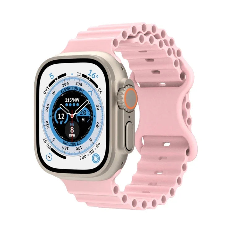Pulseira de Relógio em Silicone Estilo Oceano, Para Apple Watch Ultra 49mm / Series 8&7 45mm / SE 2&6&SE&5&4 44mm / 3&2&1 42mm, Para Apple Watch Series 8&7 41mm / SE 2&6&SE&5&4 40mm / 3&2&1 38mm