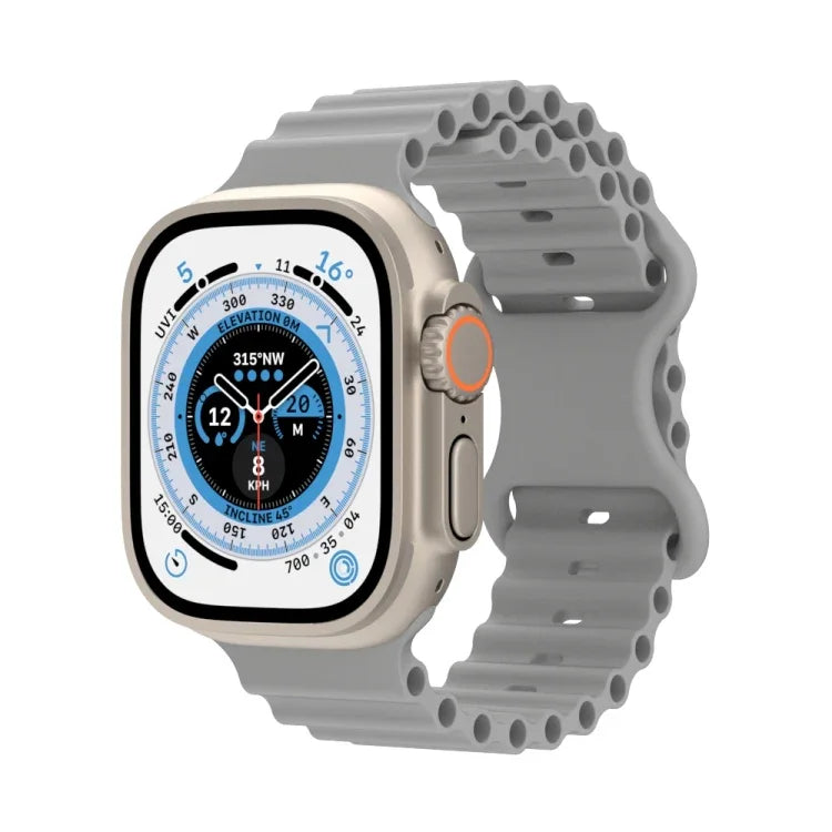 Pulseira de Relógio em Silicone Estilo Oceano, Para Apple Watch Ultra 49mm / Series 8&7 45mm / SE 2&6&SE&5&4 44mm / 3&2&1 42mm, Para Apple Watch Series 8&7 41mm / SE 2&6&SE&5&4 40mm / 3&2&1 38mm