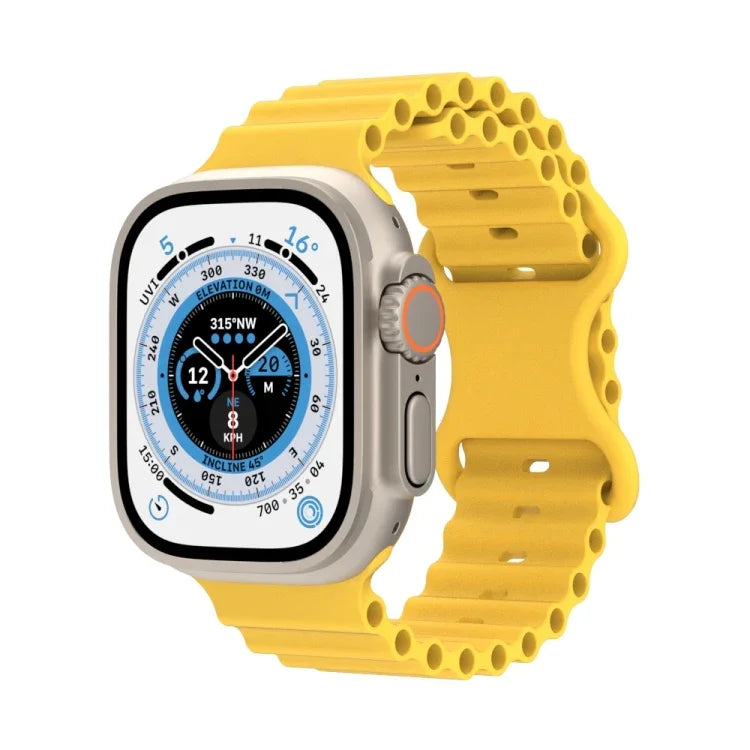 Pulseira de Relógio em Silicone Estilo Oceano, Para Apple Watch Ultra 49mm / Series 8&7 45mm / SE 2&6&SE&5&4 44mm / 3&2&1 42mm, Para Apple Watch Series 8&7 41mm / SE 2&6&SE&5&4 40mm / 3&2&1 38mm