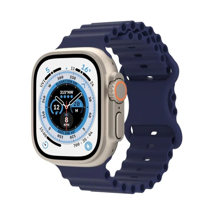 Pulseira de Relógio em Silicone Estilo Oceano, Para Apple Watch Ultra 49mm / Series 8&7 45mm / SE 2&6&SE&5&4 44mm / 3&2&1 42mm, Para Apple Watch Series 8&7 41mm / SE 2&6&SE&5&4 40mm / 3&2&1 38mm