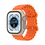 Pulseira de Relógio em Silicone Estilo Oceano, Para Apple Watch Ultra 49mm / Series 8&7 45mm / SE 2&6&SE&5&4 44mm / 3&2&1 42mm, Para Apple Watch Series 8&7 41mm / SE 2&6&SE&5&4 40mm / 3&2&1 38mm