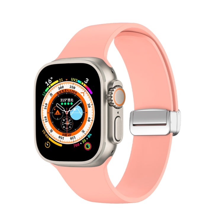 Pulseira de Relógio em Silicone com Fivela Dobrável, Para Apple Watch Ultra 49mm, Para Apple Watch Series 8&7 45mm / SE 2&6&SE&5&4 44mm / 3&2&1 42mm