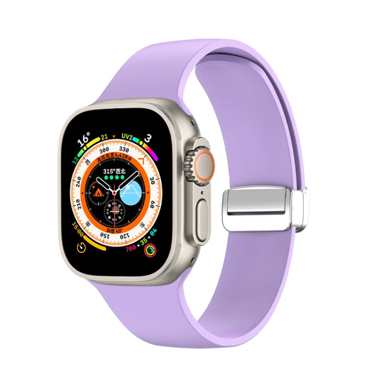 Pulseira de Relógio em Silicone com Fivela Dobrável, Para Apple Watch Ultra 49mm, Para Apple Watch Series 8&7 45mm / SE 2&6&SE&5&4 44mm / 3&2&1 42mm
