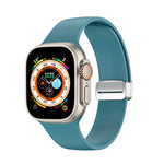 Pulseira de Relógio em Silicone com Fivela Dobrável, Para Apple Watch Ultra 49mm, Para Apple Watch Series 8&7 45mm / SE 2&6&SE&5&4 44mm / 3&2&1 42mm