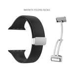 Pulseira de Relógio em Silicone com Fivela Dobrável, Para Apple Watch Ultra 49mm, Para Apple Watch Series 8&7 45mm / SE 2&6&SE&5&4 44mm / 3&2&1 42mm