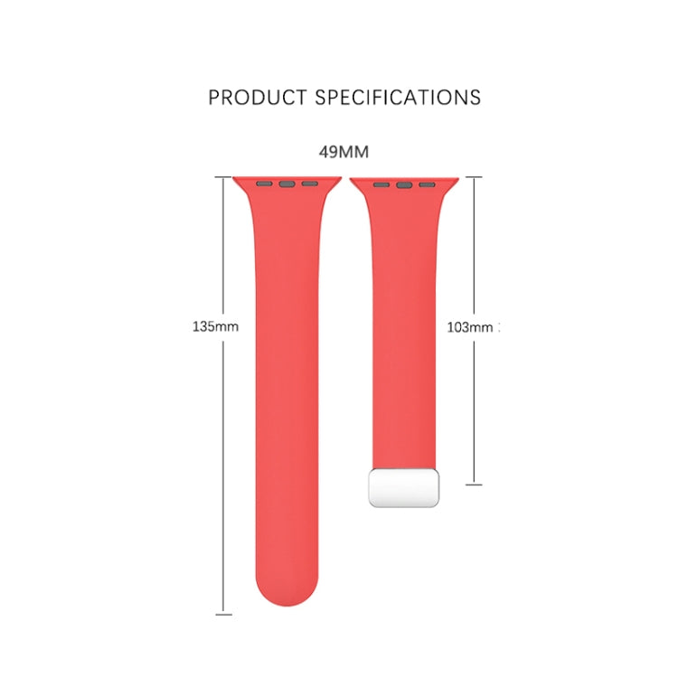 Pulseira de Relógio em Silicone com Fivela Dobrável, Para Apple Watch Ultra 49mm, Para Apple Watch Series 8&7 45mm / SE 2&6&SE&5&4 44mm / 3&2&1 42mm