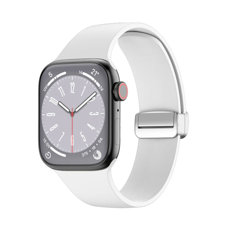 Pulseira de Relógio em Silicone com Fivela Dobrável, Para Apple Watch Ultra 49mm, Para Apple Watch Series 8&7 45mm / SE 2&6&SE&5&4 44mm / 3&2&1 42mm