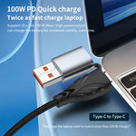 ADC-008 Cabo de Dados de Carga Rápida Totalmente Compatível USB/Tipo-C para Tipo-C + 8 Pinos + Micro USB Dois para Três 100W, 1,2m, 2m