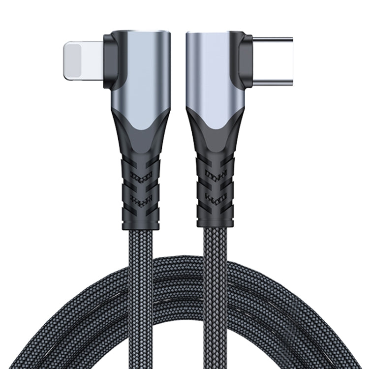 ADC-009 Cabo de Dados com Duplo Cotovelo USB-C/Type-C para 8 Pinos 20W, 0,4m, 1m, 2m