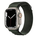 Pulseira de Relógio em Nylon com Fivela Prateada, Para Apple Watch Ultra 49mm / Série 8&7 45mm / SE 2&6&SE&5&4 44mm, Para Apple Watch Série 8&7 41mm / SE 2&6&SE&5&4 40mm / 3&2&1 38mm