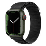 Pulseira de Relógio em Nylon com Fivela Prateada, Para Apple Watch Ultra 49mm / Série 8&7 45mm / SE 2&6&SE&5&4 44mm, Para Apple Watch Série 8&7 41mm / SE 2&6&SE&5&4 40mm / 3&2&1 38mm