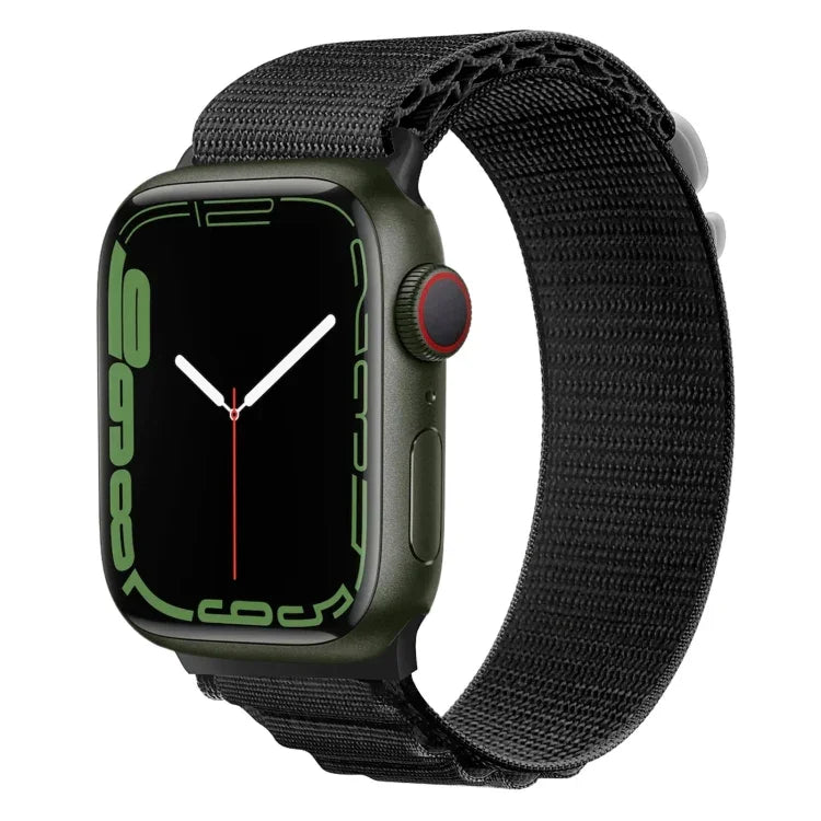 Pulseira de Relógio em Nylon com Fivela Prateada, Para Apple Watch Ultra 49mm / Série 8&7 45mm / SE 2&6&SE&5&4 44mm, Para Apple Watch Série 8&7 41mm / SE 2&6&SE&5&4 40mm / 3&2&1 38mm