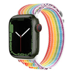Pulseira de Relógio em Nylon com Fivela Prateada, Para Apple Watch Ultra 49mm / Série 8&7 45mm / SE 2&6&SE&5&4 44mm, Para Apple Watch Série 8&7 41mm / SE 2&6&SE&5&4 40mm / 3&2&1 38mm