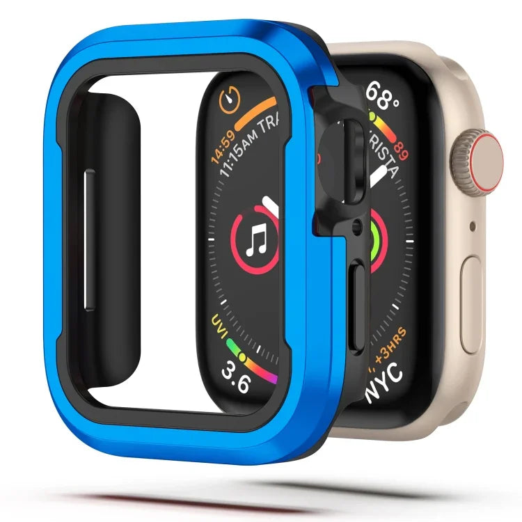 Capa Protetora 2 em 1 em Liga de Alumínio + TPU, Para Apple Watch Ultra 3 / 2 / 1 49mm, Para Apple Watch Série 9 / 8 / 7 45mm, Para Apple Watch Série 6 / 5 / 4 / SE 44mm, Para Apple Watch Série 9 / 8 / 7 41mm, Para Apple Watch Série 6 / 5 / 4 / SE 40mm