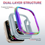 Capa Protetora 2 em 1 em Liga de Alumínio + TPU, Para Apple Watch Ultra 3 / 2 / 1 49mm, Para Apple Watch Série 9 / 8 / 7 45mm, Para Apple Watch Série 6 / 5 / 4 / SE 44mm, Para Apple Watch Série 9 / 8 / 7 41mm, Para Apple Watch Série 6 / 5 / 4 / SE 40mm