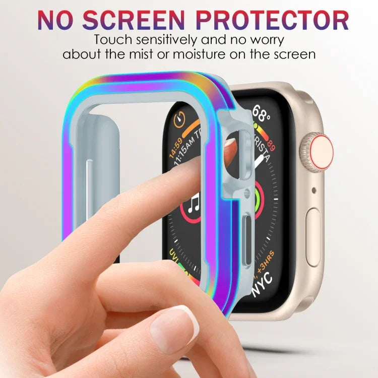 Capa Protetora 2 em 1 em Liga de Alumínio + TPU, Para Apple Watch Ultra 3 / 2 / 1 49mm, Para Apple Watch Série 9 / 8 / 7 45mm, Para Apple Watch Série 6 / 5 / 4 / SE 44mm, Para Apple Watch Série 9 / 8 / 7 41mm, Para Apple Watch Série 6 / 5 / 4 / SE 40mm