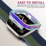 Capa Protetora 2 em 1 em Liga de Alumínio + TPU, Para Apple Watch Ultra 3 / 2 / 1 49mm, Para Apple Watch Série 9 / 8 / 7 45mm, Para Apple Watch Série 6 / 5 / 4 / SE 44mm, Para Apple Watch Série 9 / 8 / 7 41mm, Para Apple Watch Série 6 / 5 / 4 / SE 40mm