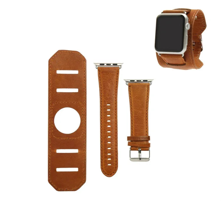 Correia de Relógio com Textura Crazy Horse, Para Apple Watch 5 & 4 40mm / 3 & 2 & 1 38mm, Para Apple Watch 5 & 4 44mm / 3 & 2 & 1 42mm
