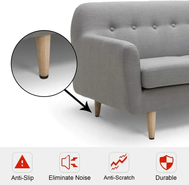 Tapetes Antiderrapantes Redondos de 38mm com Estampa Xadrez EVA para Mesa e Sofá, Redução de Ruído, 40 em 1, 38mm