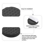 2 Peças de Tapetes Antiderrapantes Redondos de 22mm com Estampa Xadrez EVA para Mesa e Sofá, Redução de Ruído, 22mm