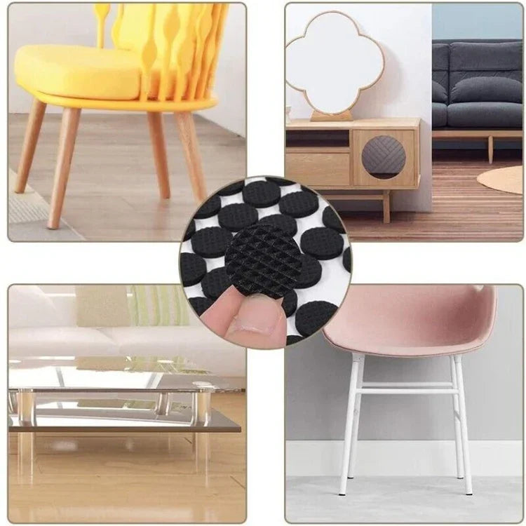 2 Peças de Tapetes Antiderrapantes Redondos de 22mm com Estampa Xadrez EVA para Mesa e Sofá, Redução de Ruído, 22mm