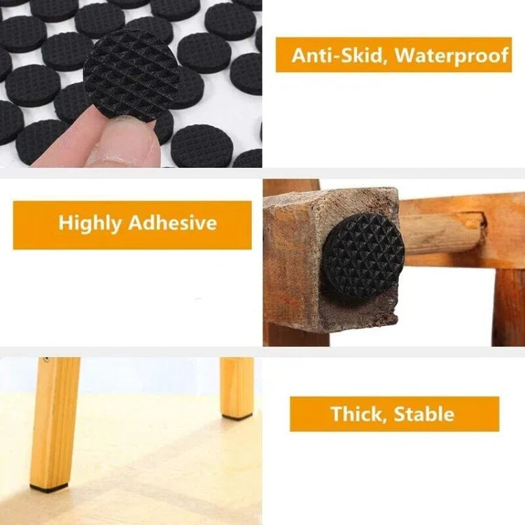 2 Peças de Tapetes Antiderrapantes Redondos de 22mm com Estampa Xadrez EVA para Mesa e Sofá, Redução de Ruído, 22mm