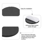 2 Peças de Tapetes Antiderrapantes Redondos de 46mm com Estampa Xadrez EVA para Mesa e Sofá, Redução de Ruído, 46mm