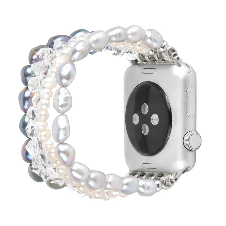 Correia de Relógio com Cristais de Pérola, Para Apple Watch 5 & 4 40mm / 3 & 2 & 1 38mm, Para Apple Watch 5 & 4 44mm / 3 & 2 & 1 42mm