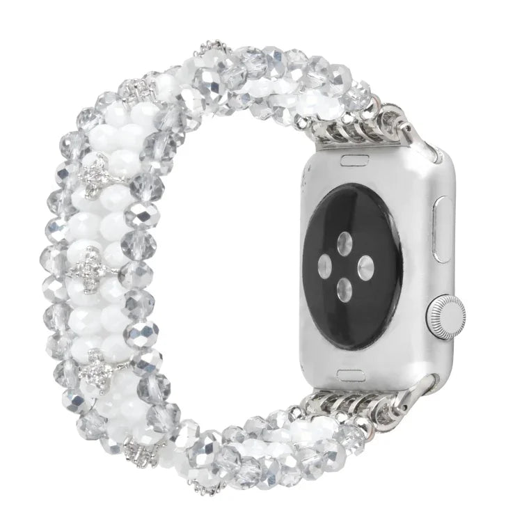 Correia de Relógio com Cristais de Pérola, Para Apple Watch 5 & 4 40mm / 3 & 2 & 1 38mm, Para Apple Watch 5 & 4 44mm / 3 & 2 & 1 42mm