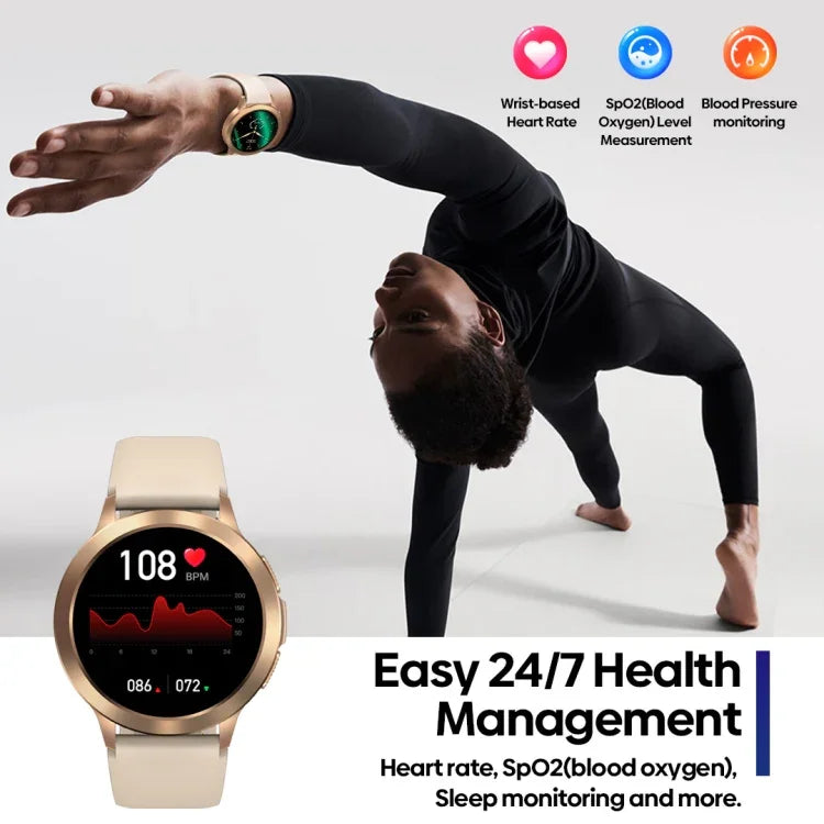 Zeblaze Btalk 2 Smartwatch HD com Ecrã Redondo de 1,3 polegadas Suporta Chamadas de Voz/Monitorização de Saúde