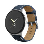 Pulseira de Relógio em Pele Genuína com Costura de Cauda Apontada, Para Google Pixel Watch 4 / 3 / 2 / 1 41mm