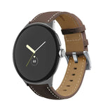 Pulseira de Relógio em Pele Genuína com Costura de Cauda Apontada, Para Google Pixel Watch 4 / 3 / 2 / 1 41mm