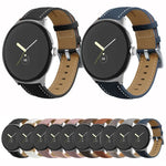 Pulseira de Relógio em Pele Genuína com Costura de Cauda Apontada, Para Google Pixel Watch 4 / 3 / 2 / 1 41mm