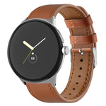 Correia de relógio em pele genuína com cauda redonda, para Google Pixel Watch 4 / 3 / 2 / 1 41mm